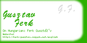 gusztav ferk business card